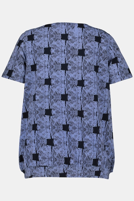 Bellieva T-Shirt, Still Funktion, Rundhals Kräusel, Kurzarm, Blüten