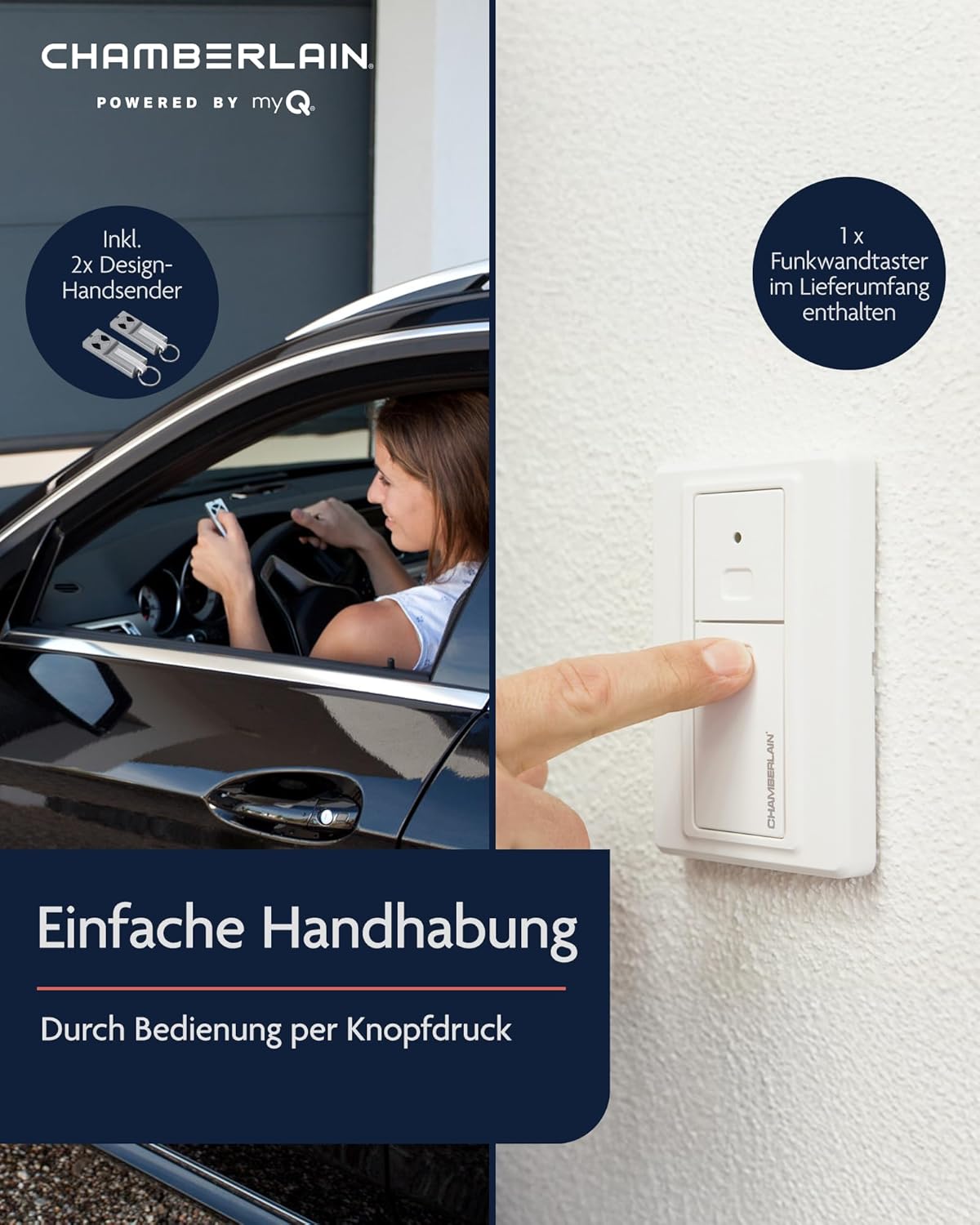 Chamberlain Premium ML1000EV Garagentorantrieb - Kraftvoll & Leise - Smart-Home-Fähiger Garagentoröffner - 1000 N Zugkraft - Einfache Montage