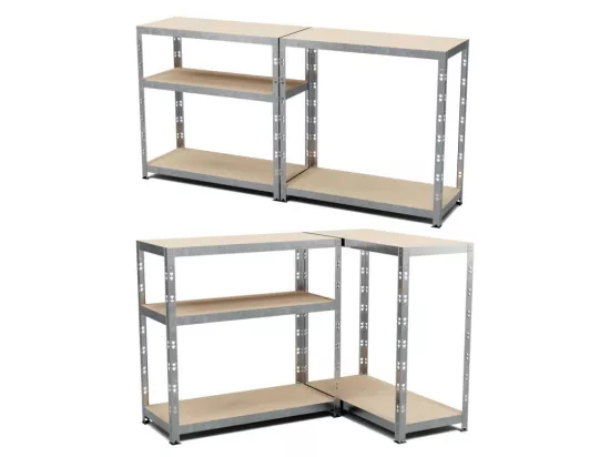 Lot de 2 Etagères de rangement modulables et polyvalentes pour atelier, garage, cave... Charge Lourde max 875kg x2