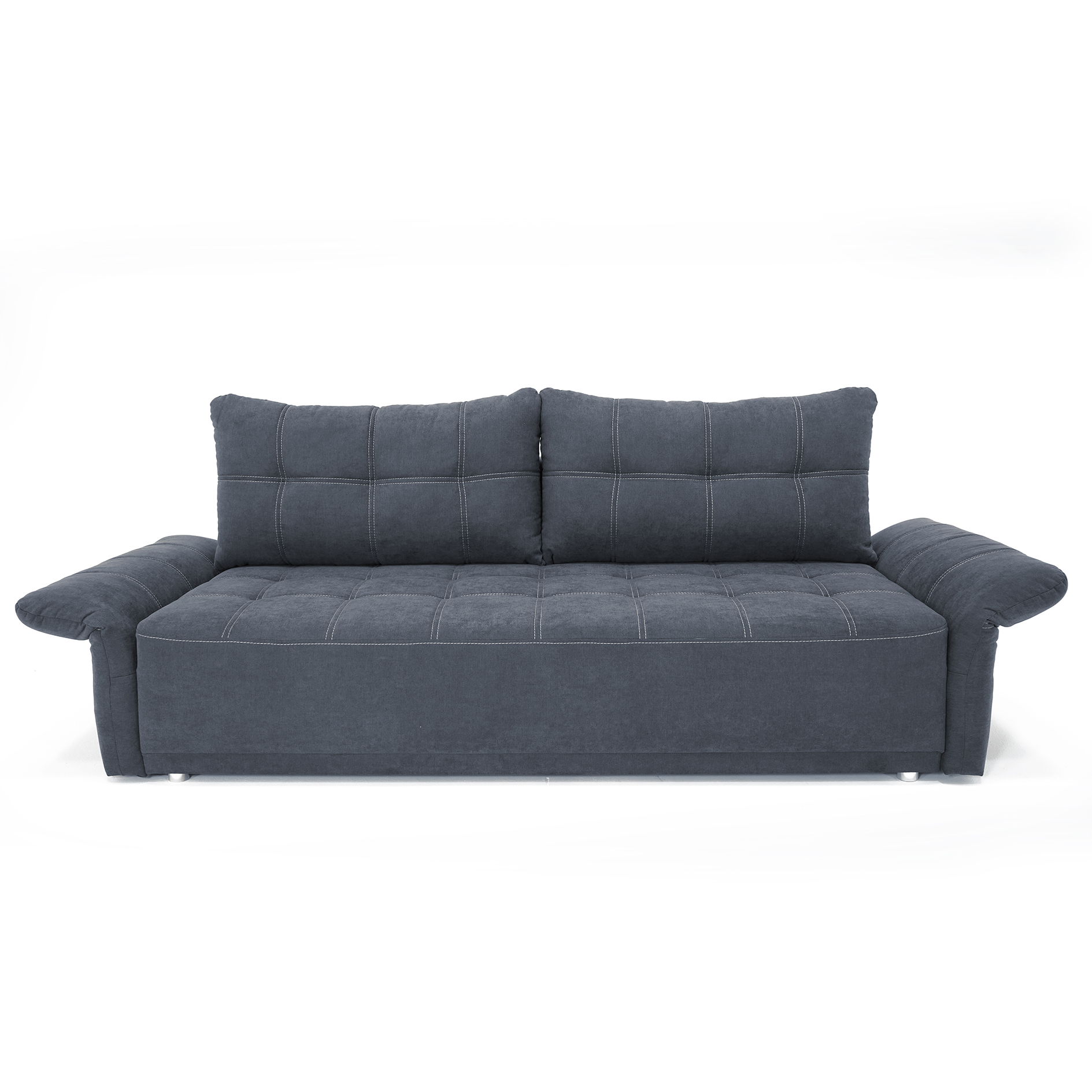 Schlafsofa - grau - regulierbare Armlehnen