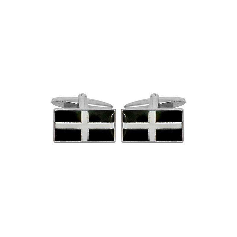 Boutons de manchette, Drapeau de Cornouailles st. Piran