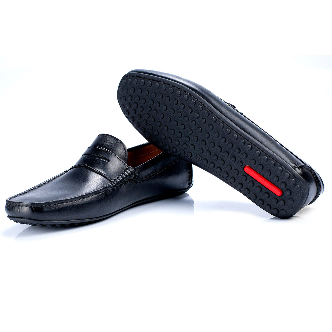 Caramelo Mocassins en Cuir noirs