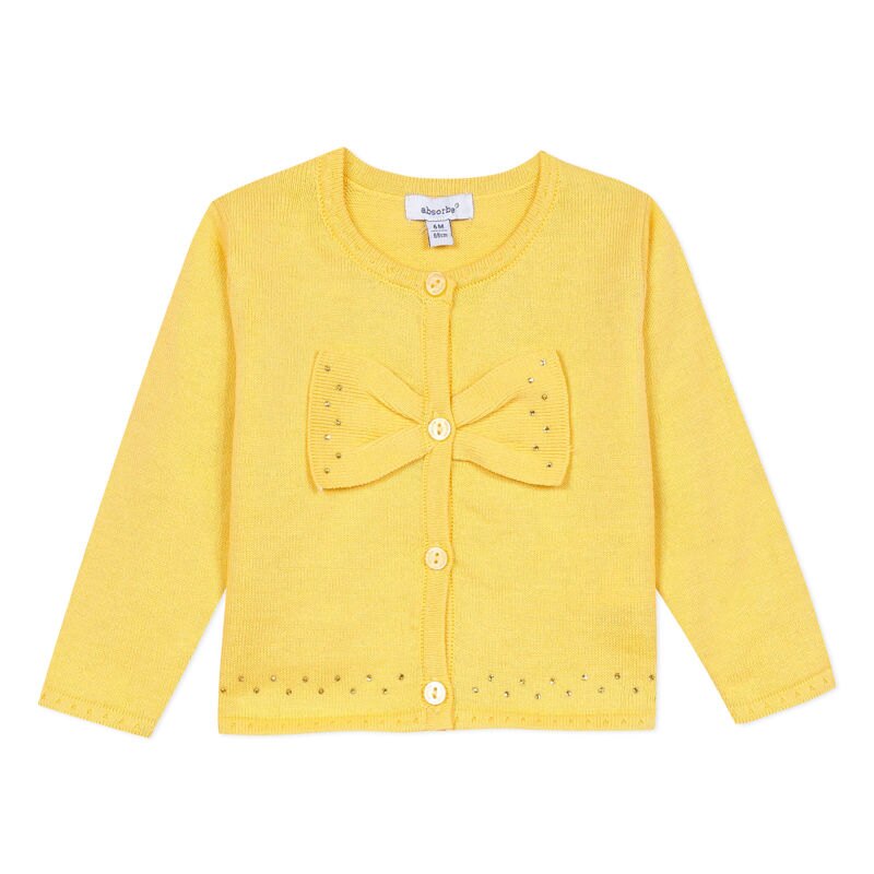 Cardigan jaune, cristaux Swarovski ® bébé fille Absorba Aucune nuance