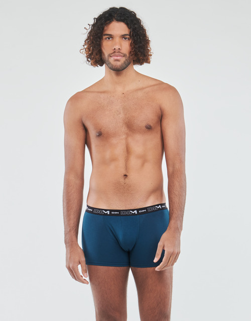 DIM - COTON STRETCH PACK X3 - Noir / Marron / Bleu