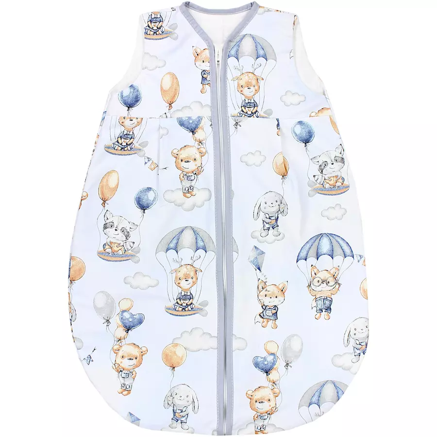 TupTam Baby Sommer Schlafsack Ärmellos Unwattiert blaubeige