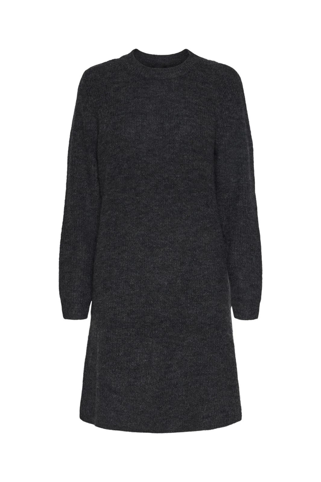 Pieces Pcellen Ls O-Neck Knit Dress 4533484 dark grey melange