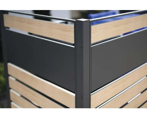 WESTMANN Planum opbergbox met 2 bakken, 170 x 90 x 120 cm, hout-antraciet