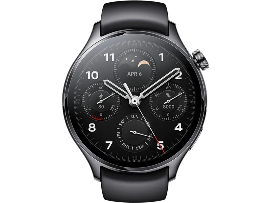 [OUTLET] - Xiaomi Watch S1 Pro - 46 mm - sølv - smart ur med rem - TPU - sort - håndledsstørrelse: 140-210 mm - display 1.47