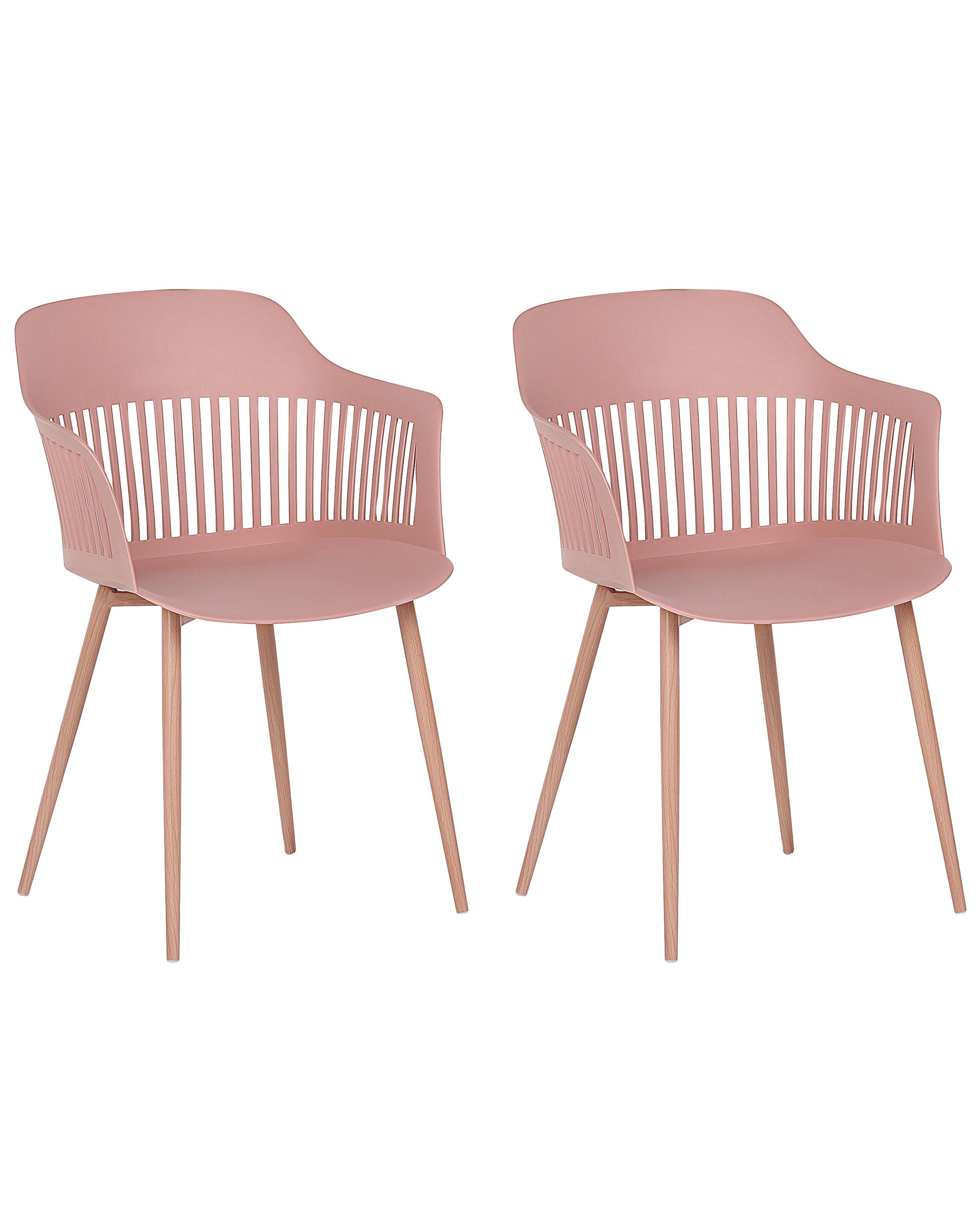 Set van 2 eetkamerstoelen BERECA Roze