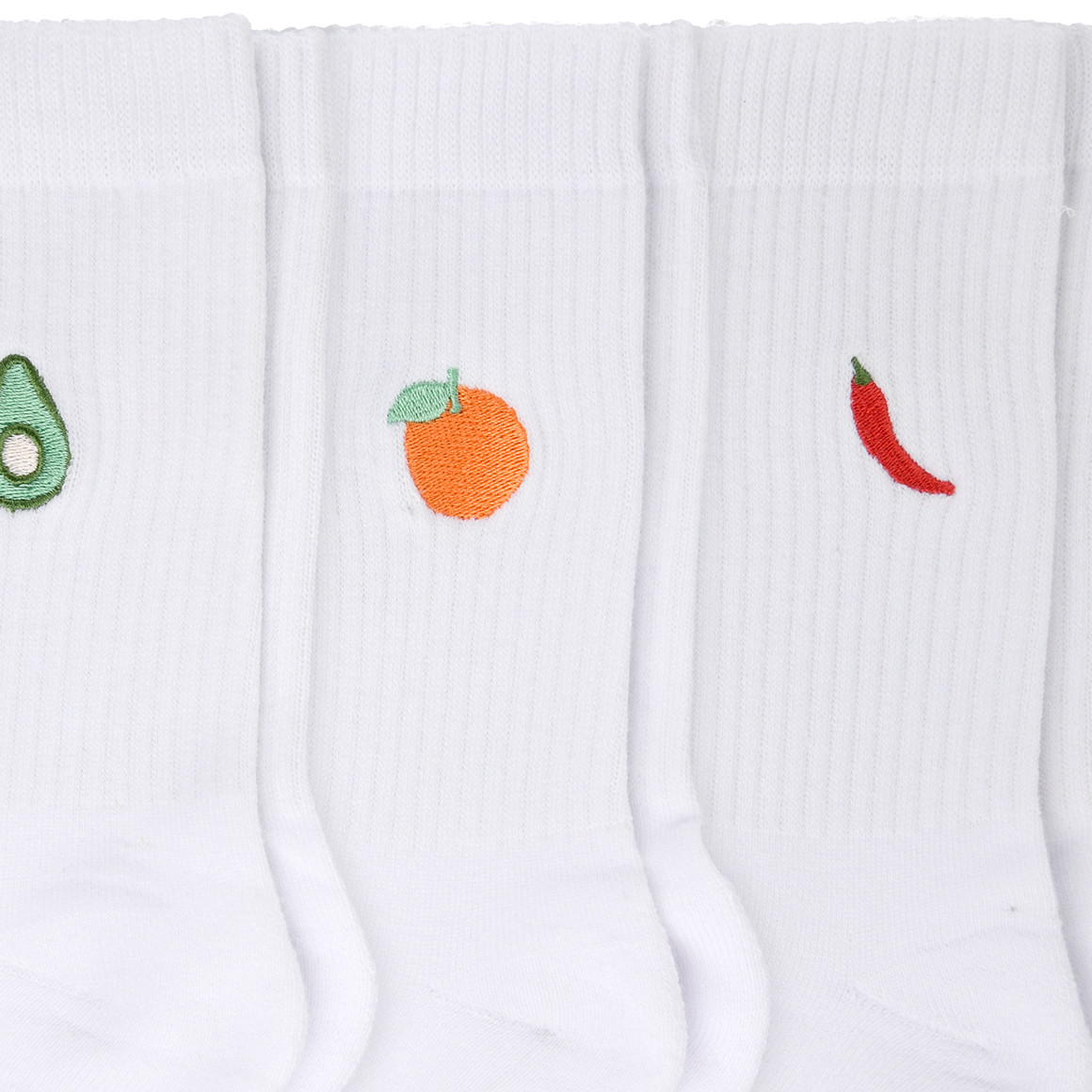 Jonas Nielsen 3 Paar Herren Sportsocken mit Stickerei weiss