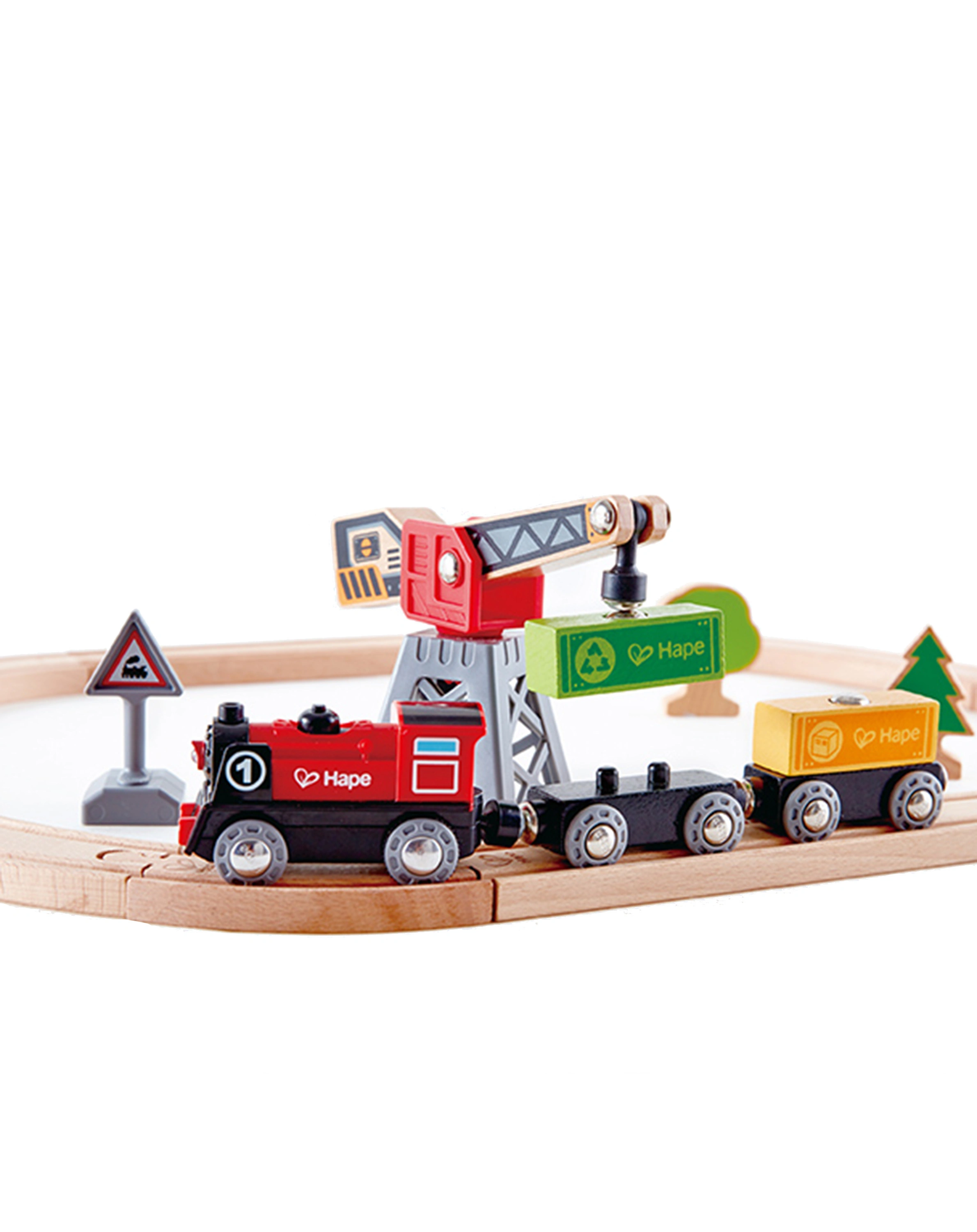 Eisenbahn-Set FRACHTLIEFERUNG aus Holz