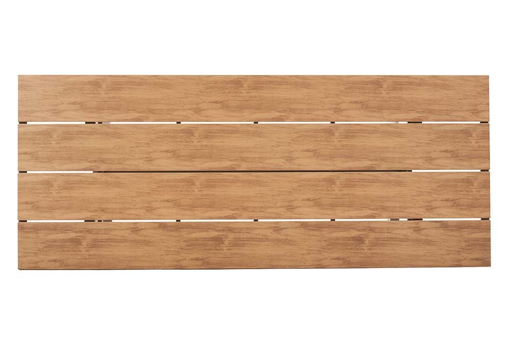 Moderner Gartentisch DESIGNO 200cm natur greige Aluminium wetterfest X-Gestell