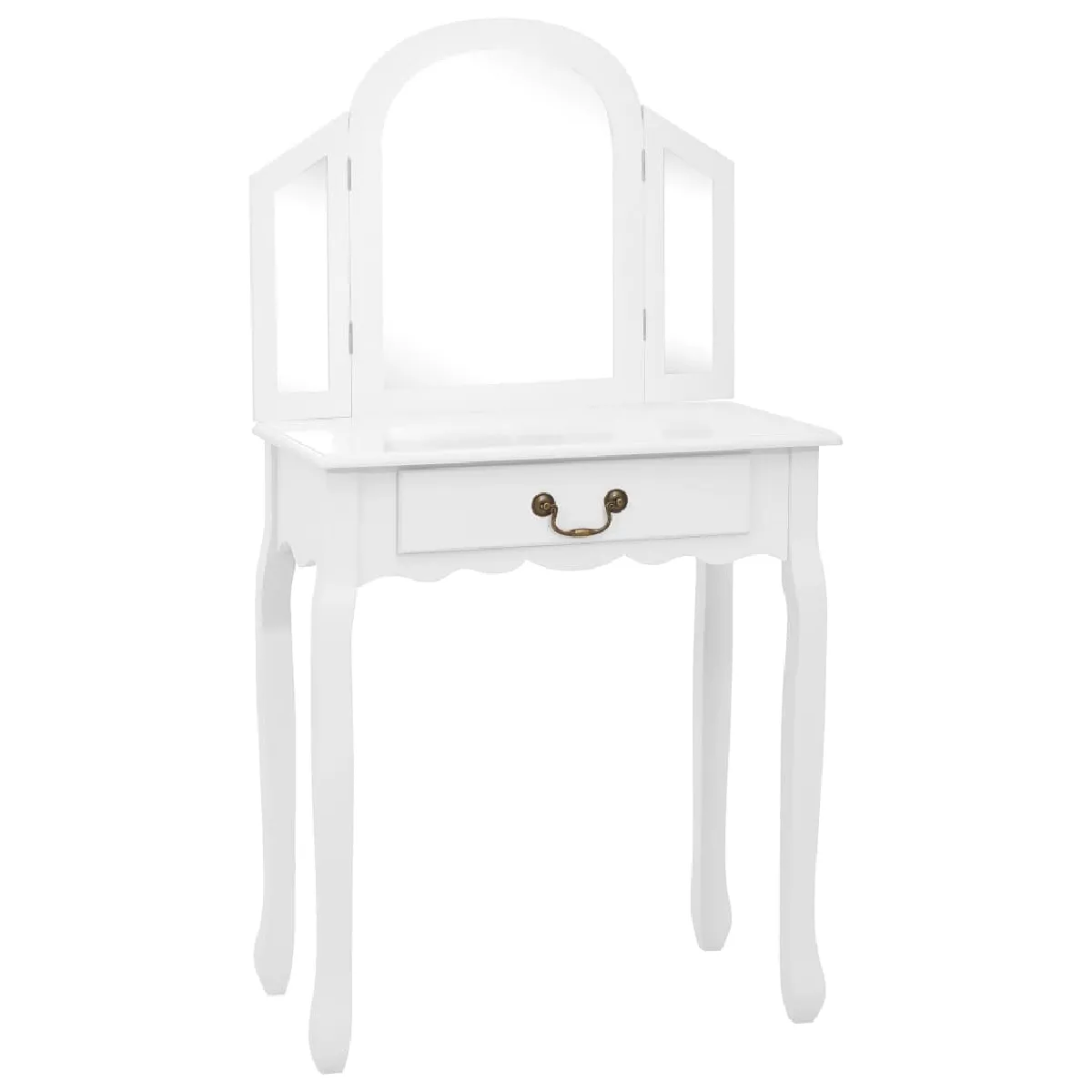 Helloshop26 Coiffeuse de luxe MDF - Blanc