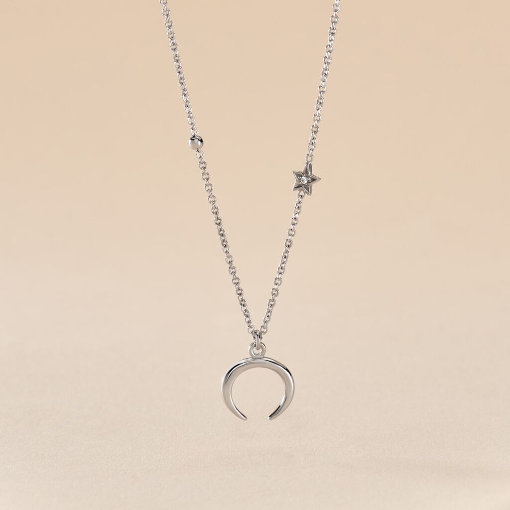 Collier Serenella Argent Blanc Oxyde De Zirconium