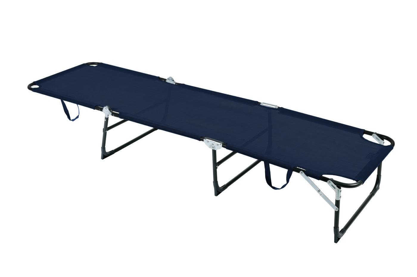 LIT DE CAMPING ZARIA BLEU FONCE TEXALINE ACIER