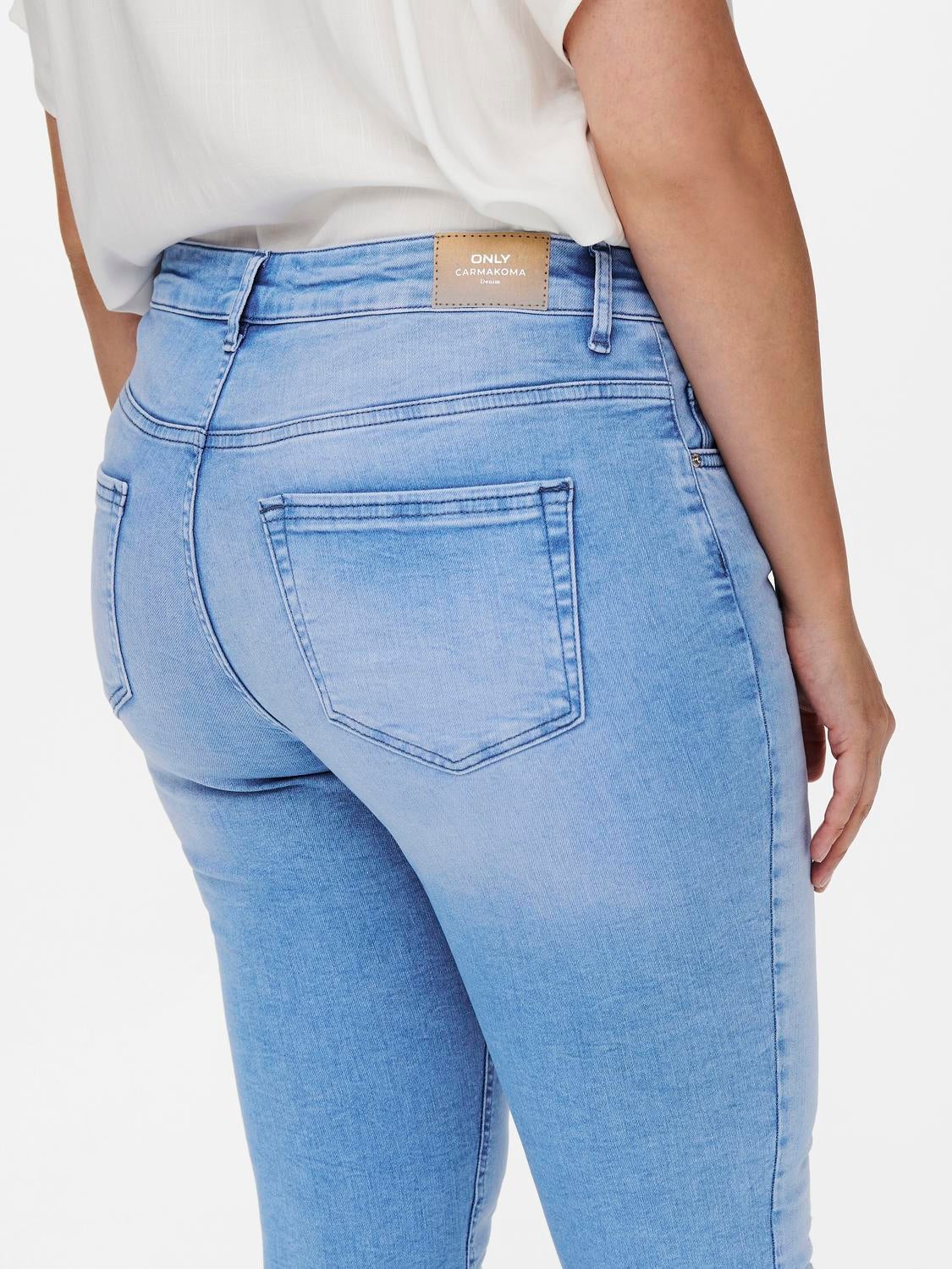 CARWILLY Mittlere Taille Skinny Fit Jeans Light Blue Denim