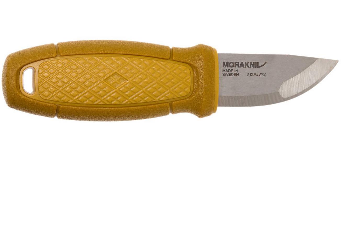 Mora Eldris Yellow 12632 nekmes met luxe schede en firesteel