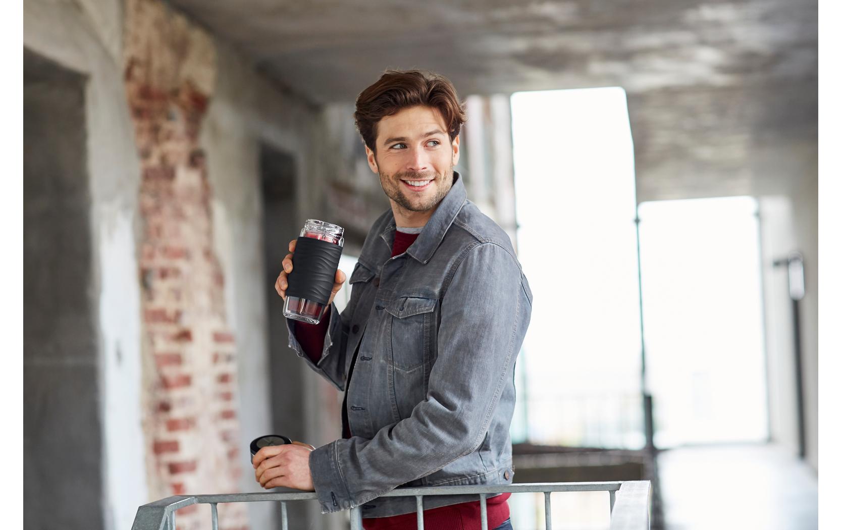 Thermobecher Tea2go 420 ml, SchwarzTeebecher für Unterwegs