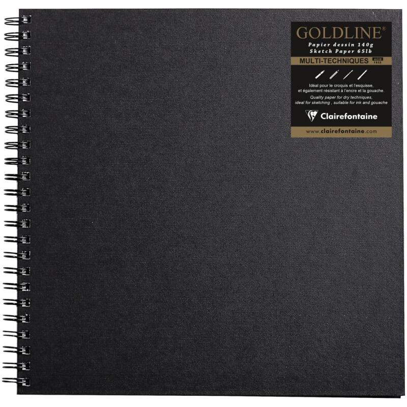 Goldline carnet spiralé 64F 30,5x30,5cm 140g - Blanc