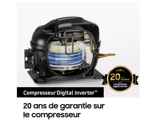 SAMSUNG - Réfrigérateur side by side RS70F66KBT