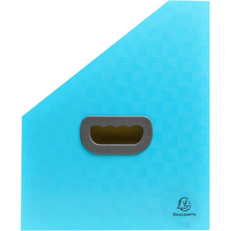 Trieur porte-revue 12 compatiments PP recyclé Pop'N Co - Cyan