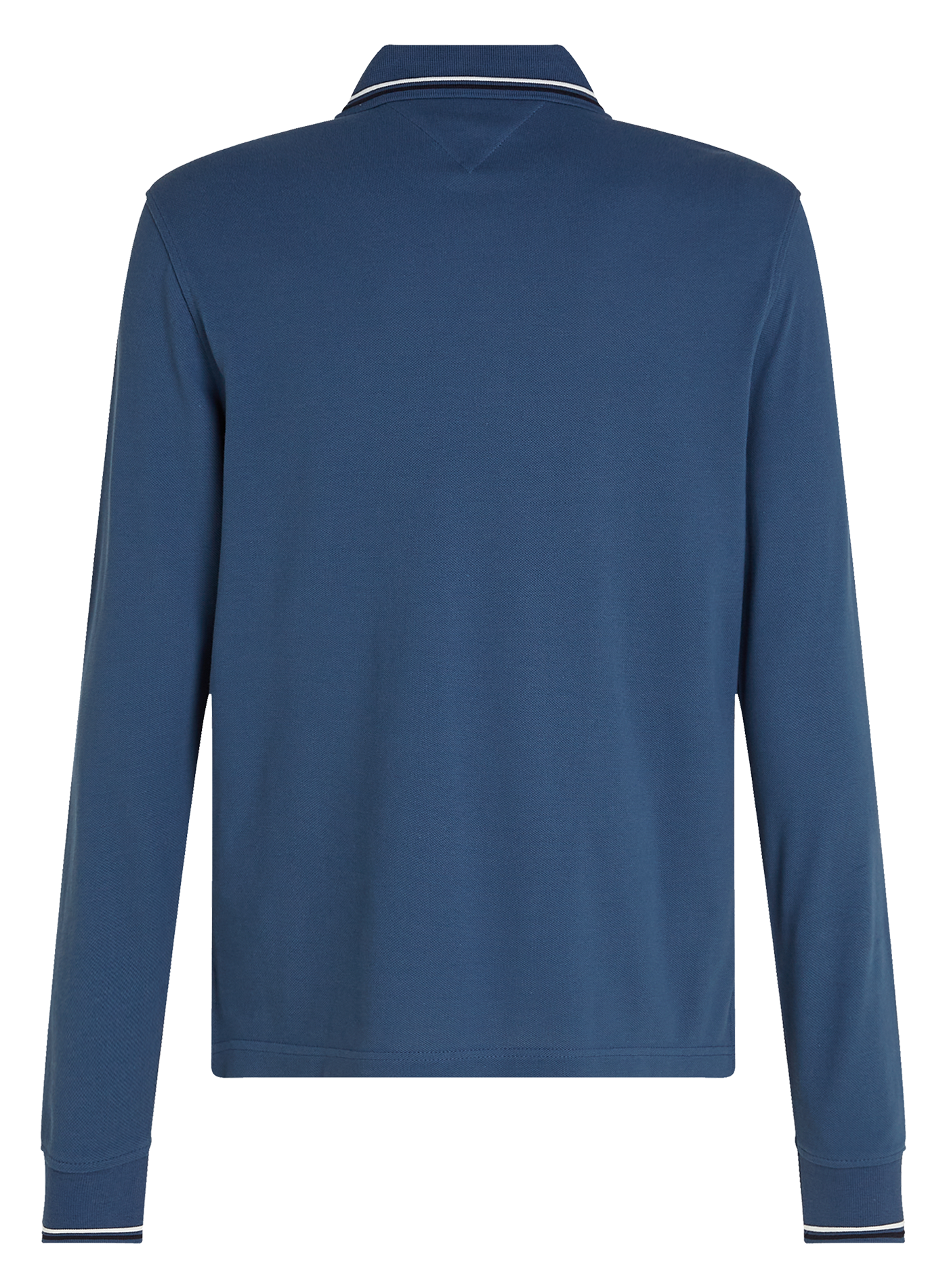 Polo ajusté en coton bio mélangé | Bleu