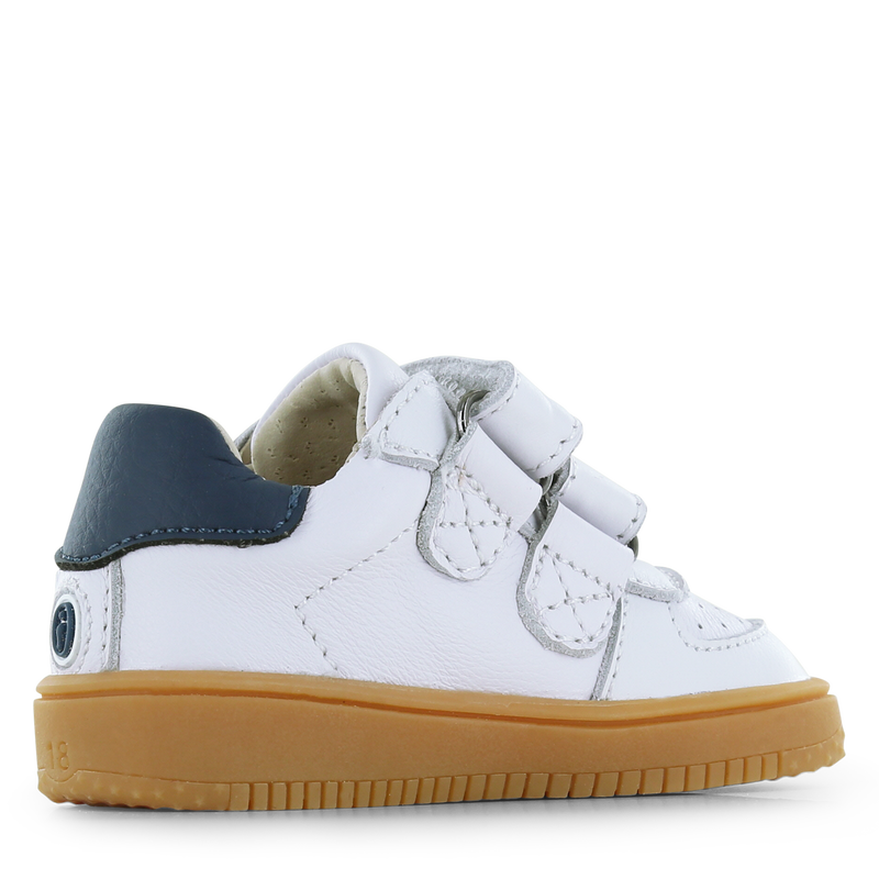 Shoesme wit-donkerblauw sneakertje Leer | Jongens schoenen