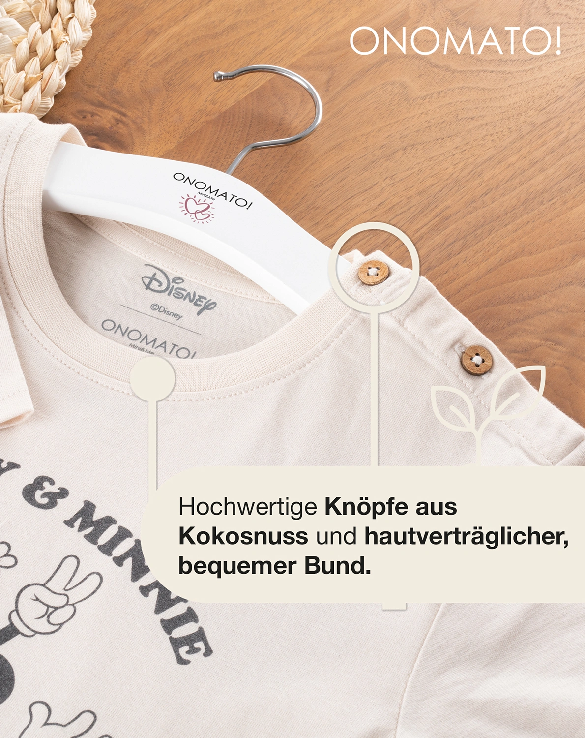 T-Shirt MICKEY & MINNIE in off white nature