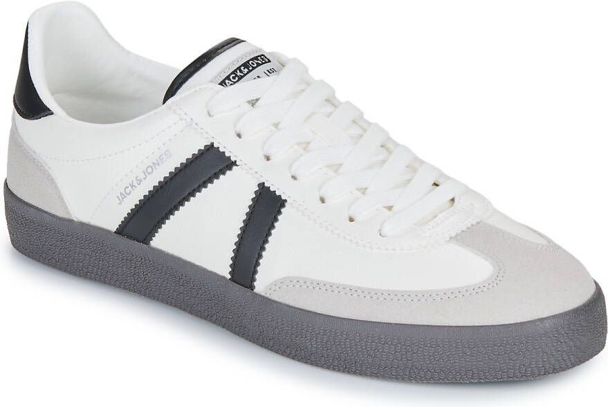 JACK & JONES Sneakers laag 'Mambo' lichtgrijs zwart wit
