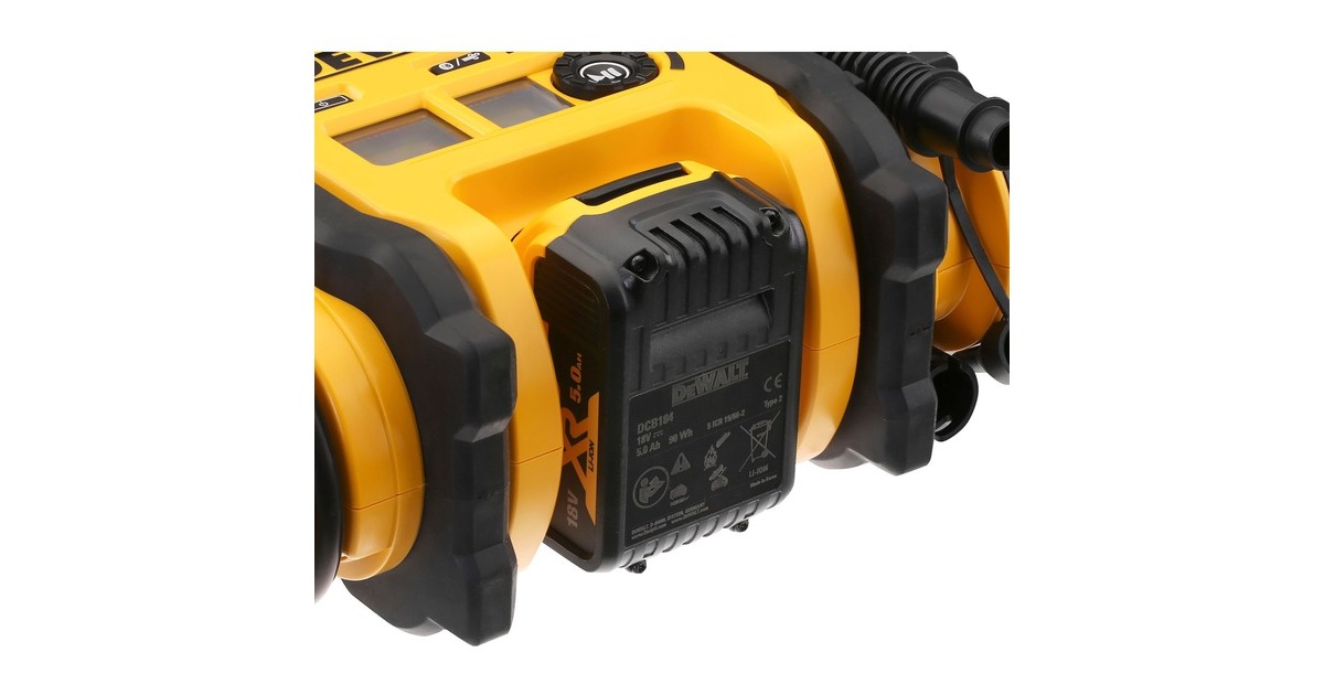 DEWALT18V XR Compacte Luchtpomp DCC018N-XJ  (Geel/zwart, Accu en oplader niet inbegrepen)
