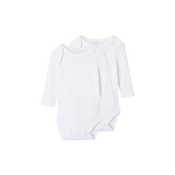 Name It Romper Needledrop 2-Pack Bright White
