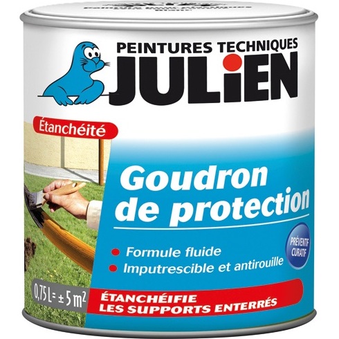 Goudron de protection extérieur satin fluide 0.75 L noir