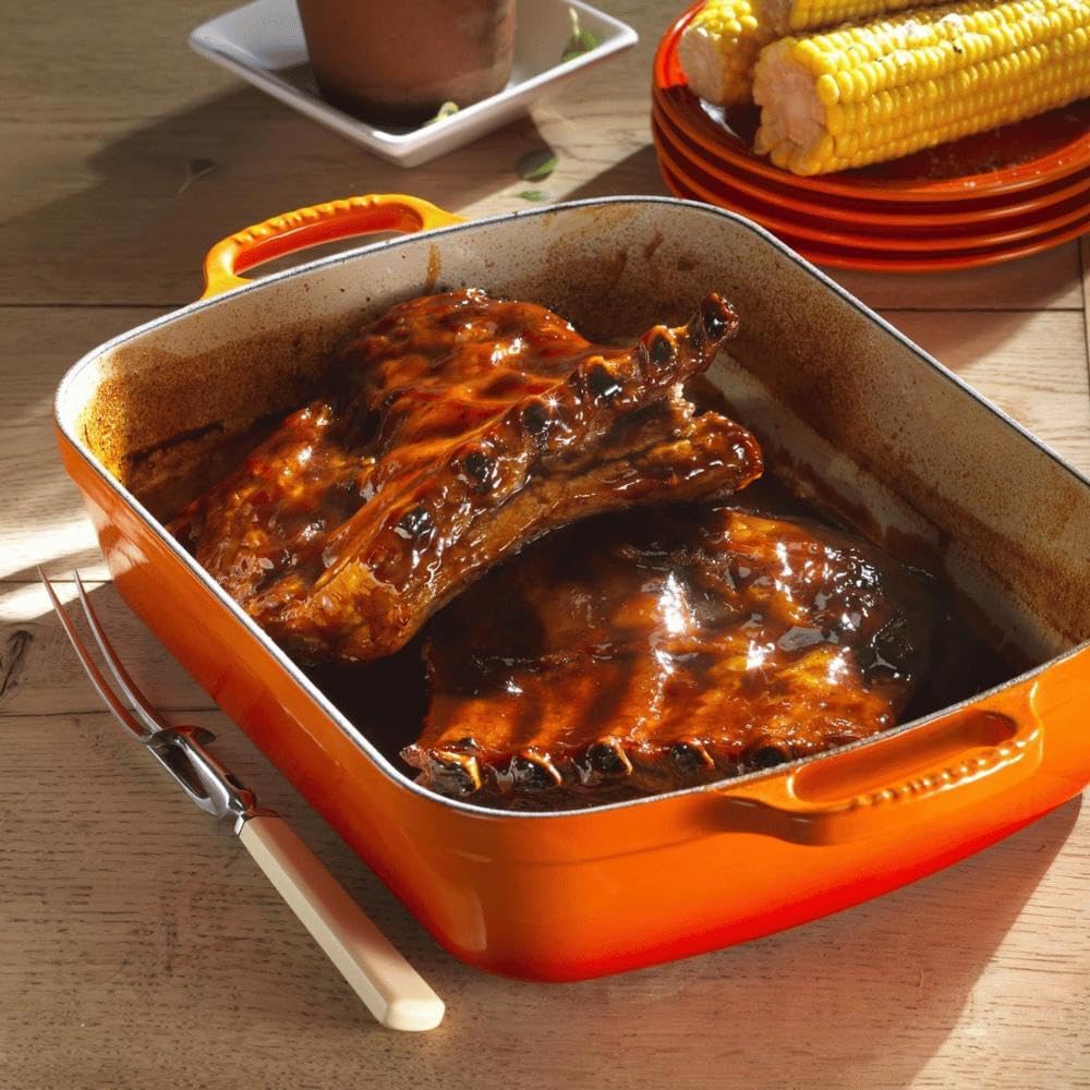 Le Creuset Signature Bratreine aus Gusseisen, für alle Herdarten und Backöfen, 37 cm, 6,6 Liter, Ofenrot, 20184370902422