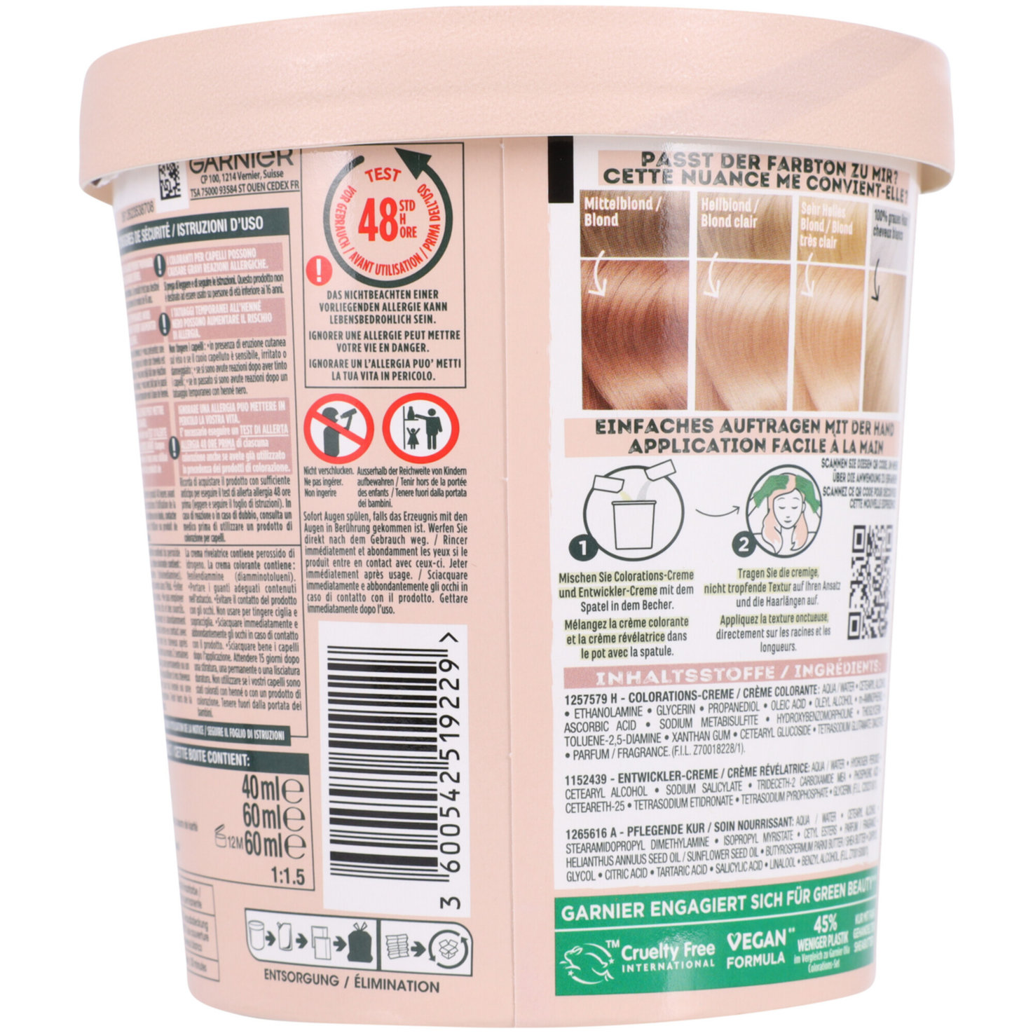 Garnier GOOD Dauerhafte Haarfarbe 9.1 Vanille Blond