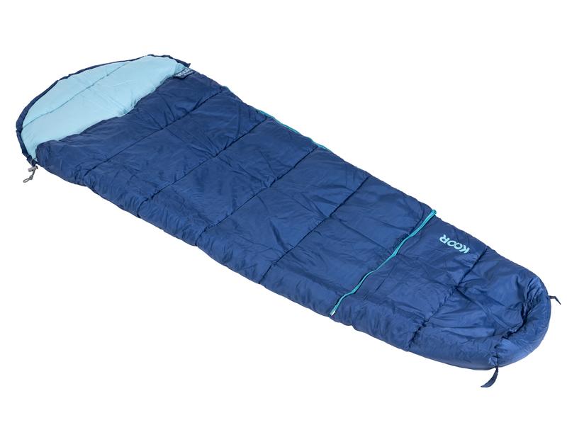 KOOR Kinderschlafsack Muuma Blau 65 x 130 cm Warmer und bequemer Mumienschlafsack für Kinder