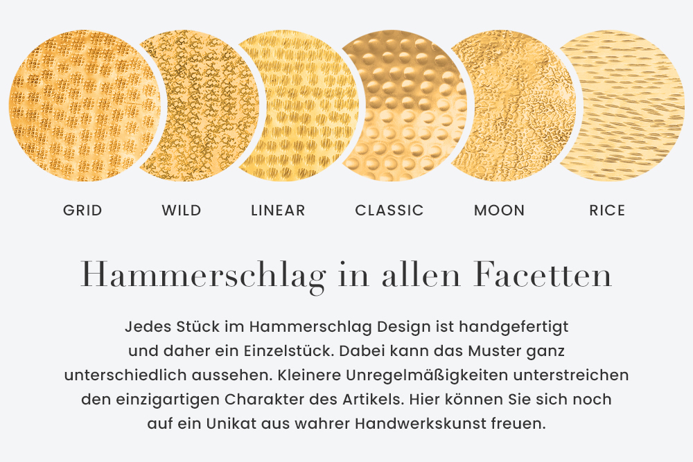 Design 2er Set Beistelltisch ELEMENTS 55cm gold handmade rund