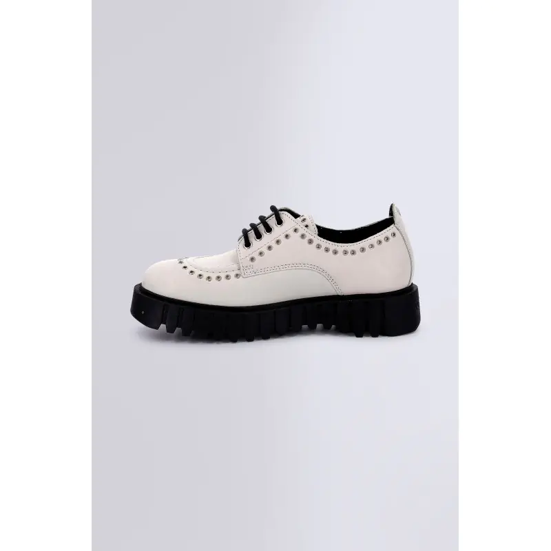 KICK FAMOUS BLANC DERBIES Cuir Femme