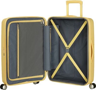 American Tourister Soundbox Spinner Trillekoffert 71,5L, Pastel Yellow