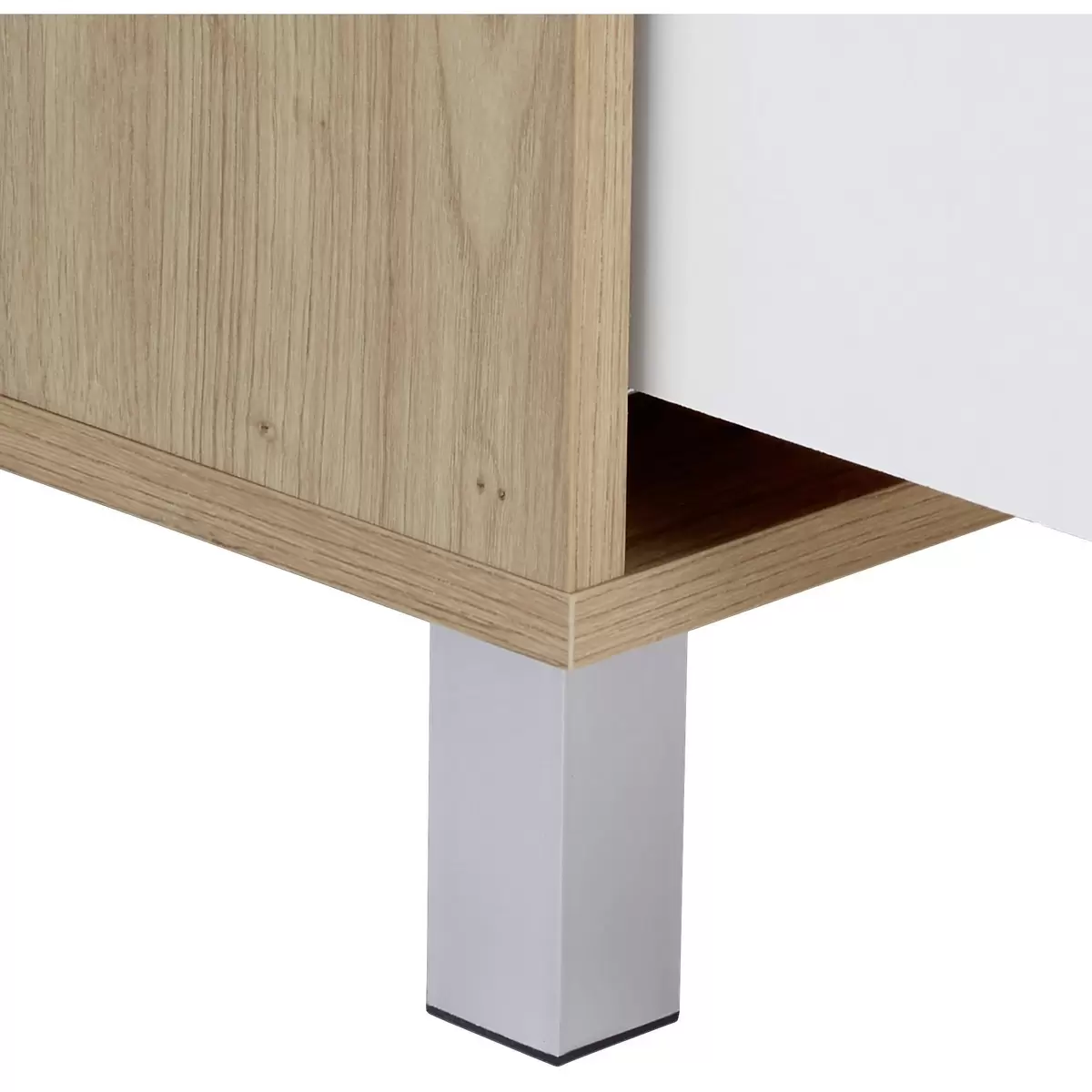 Nachttisch Box weiss,Eiche