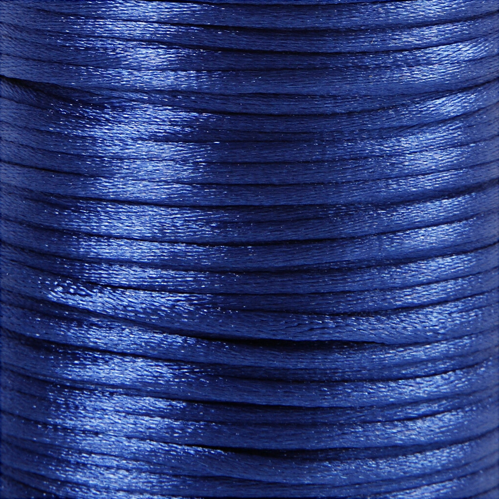 Satinsnor - 2 MM - Mørk Blå - 50 M