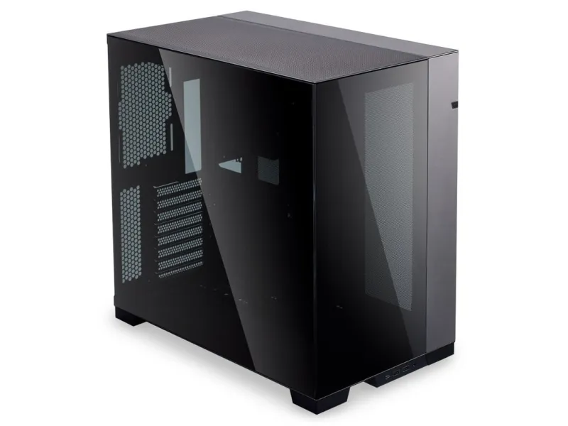 Lian Li O11 Dynamic Evo - Mid tower - udvidet ATX - sidepanel med vindue (hærdet glas) - ingen strømforsyning - havnegrå - USB/Lyd