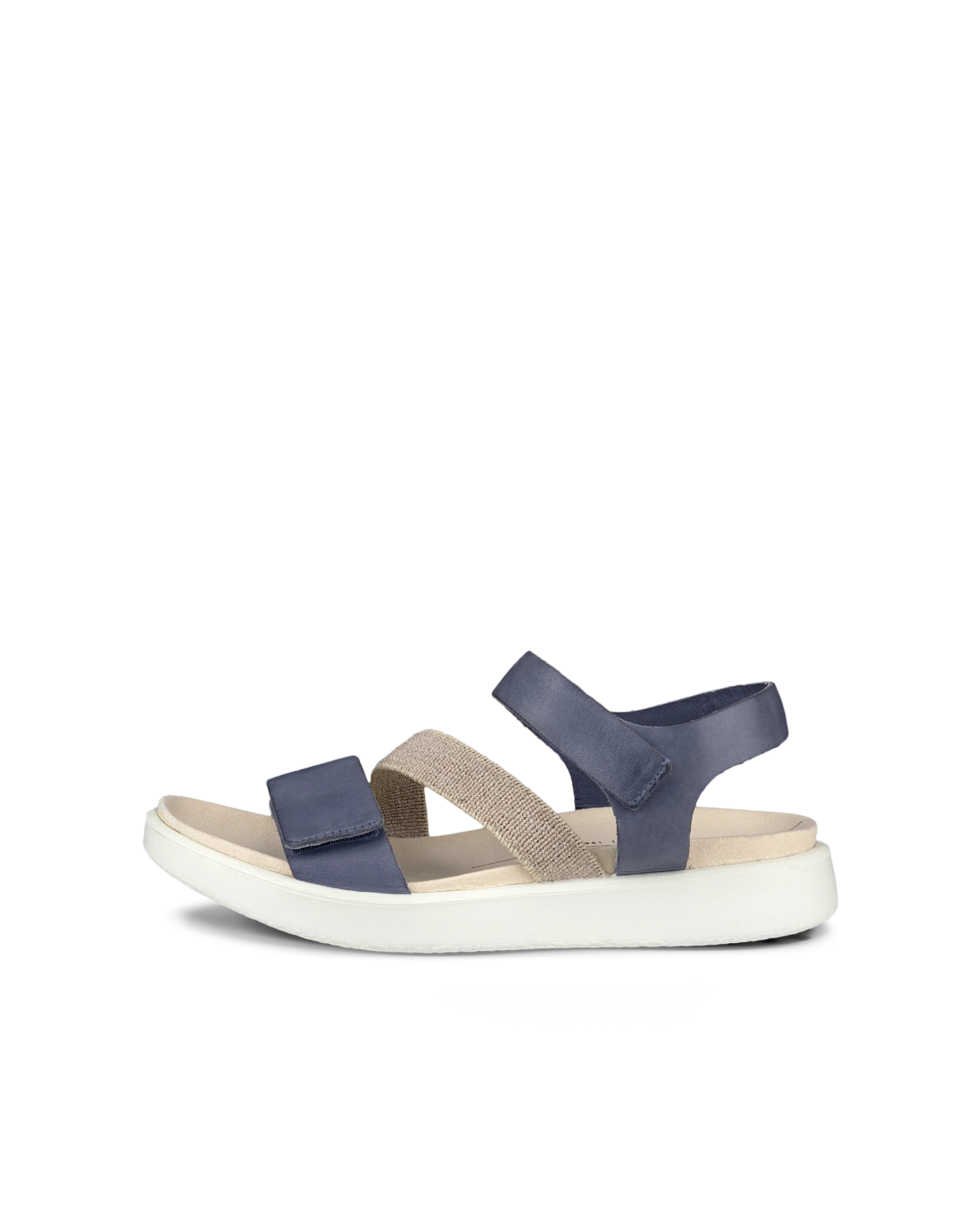 ECCO FLOWT W Damen Flache Nubuksandale Blau