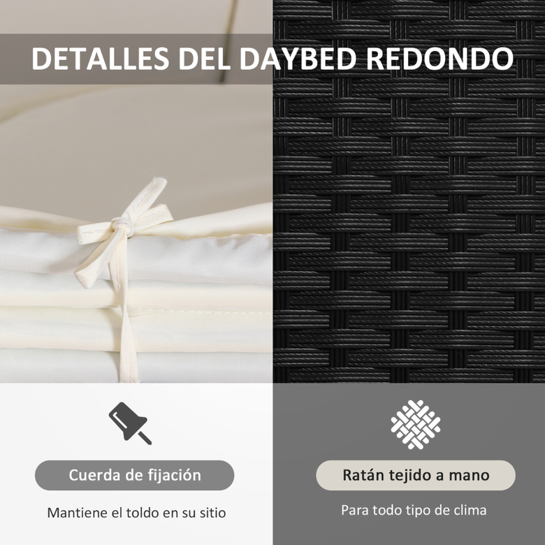 Cama Chill-Out com Dossel Ajustável, Branca
