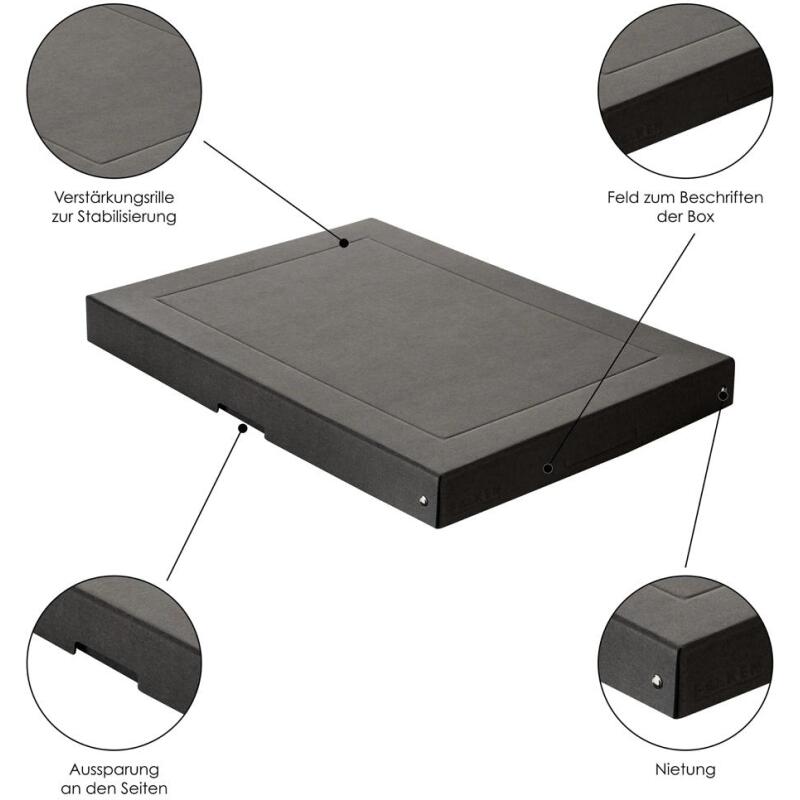 PureBox Black A3 40mm - Noir