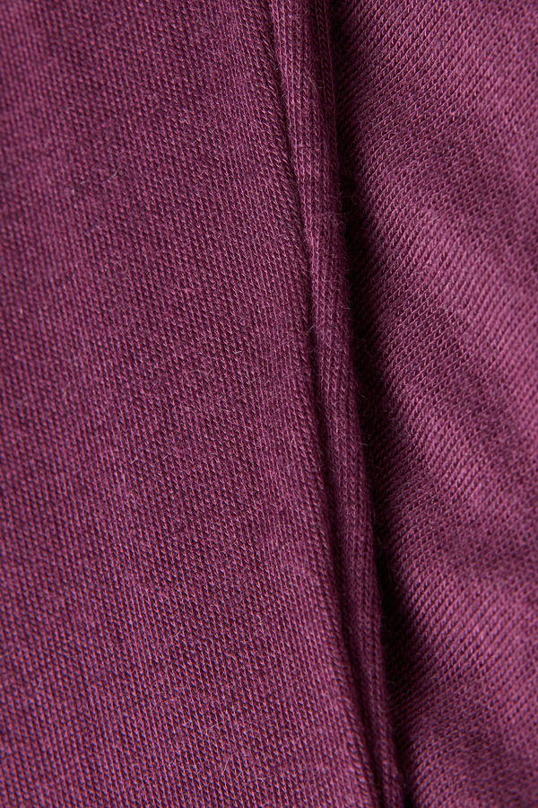 Camiseta de manga comprida ultraleve com decote canoa em cashmere modal