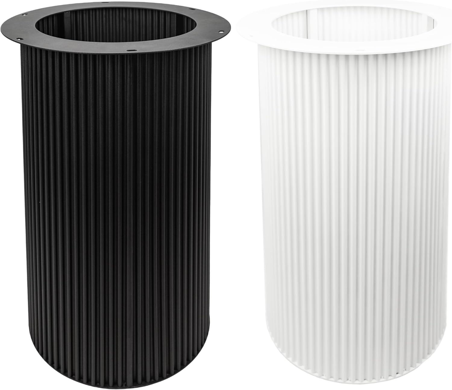 Natural Goods Berlin Tischsäule Round Wavy Tischgestell Metall Weiß 72 cm groß - Modern Table Leg Gestell - Fuß für Esszimmertisch pulverbeschichtet - Rundes Untergestell für Tischplatte