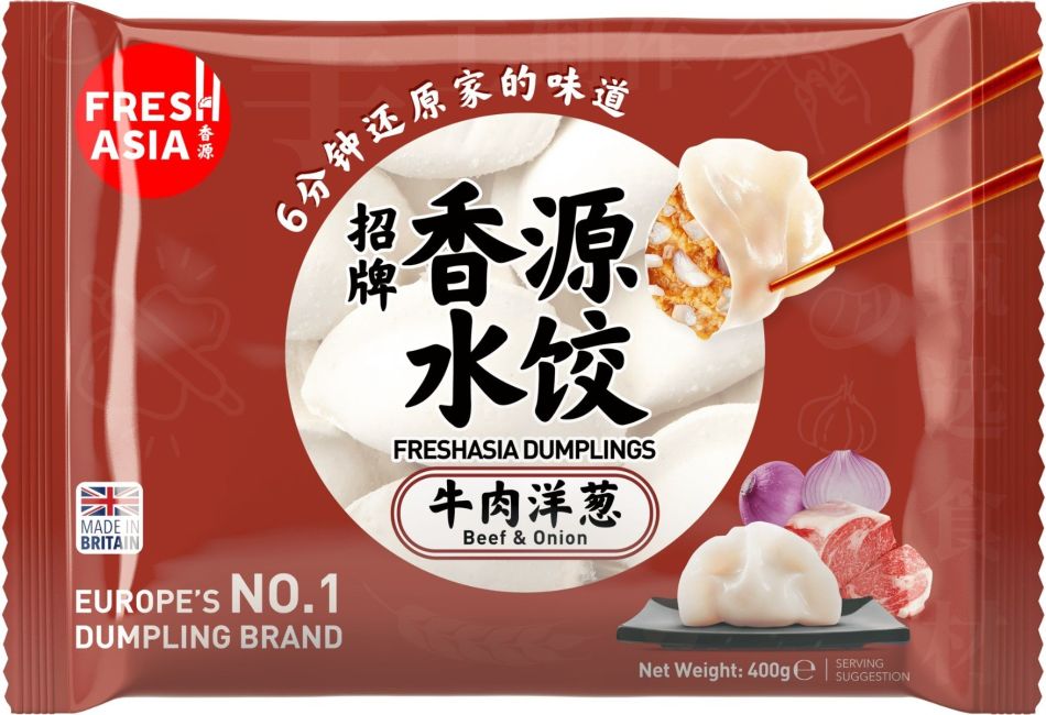 Fresh Asia Bevroren Dumpling Met Rundvlees & Uien 410g
