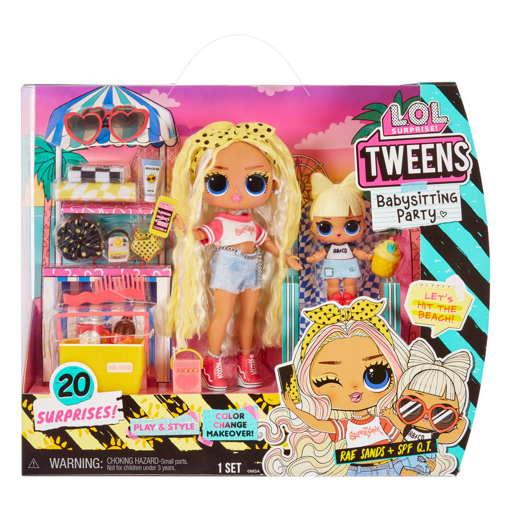 L.O.L. Surprise! Tweens Babysitting Party Rae Sands + SPF Q.T. modepoppen met 20 verrassingen