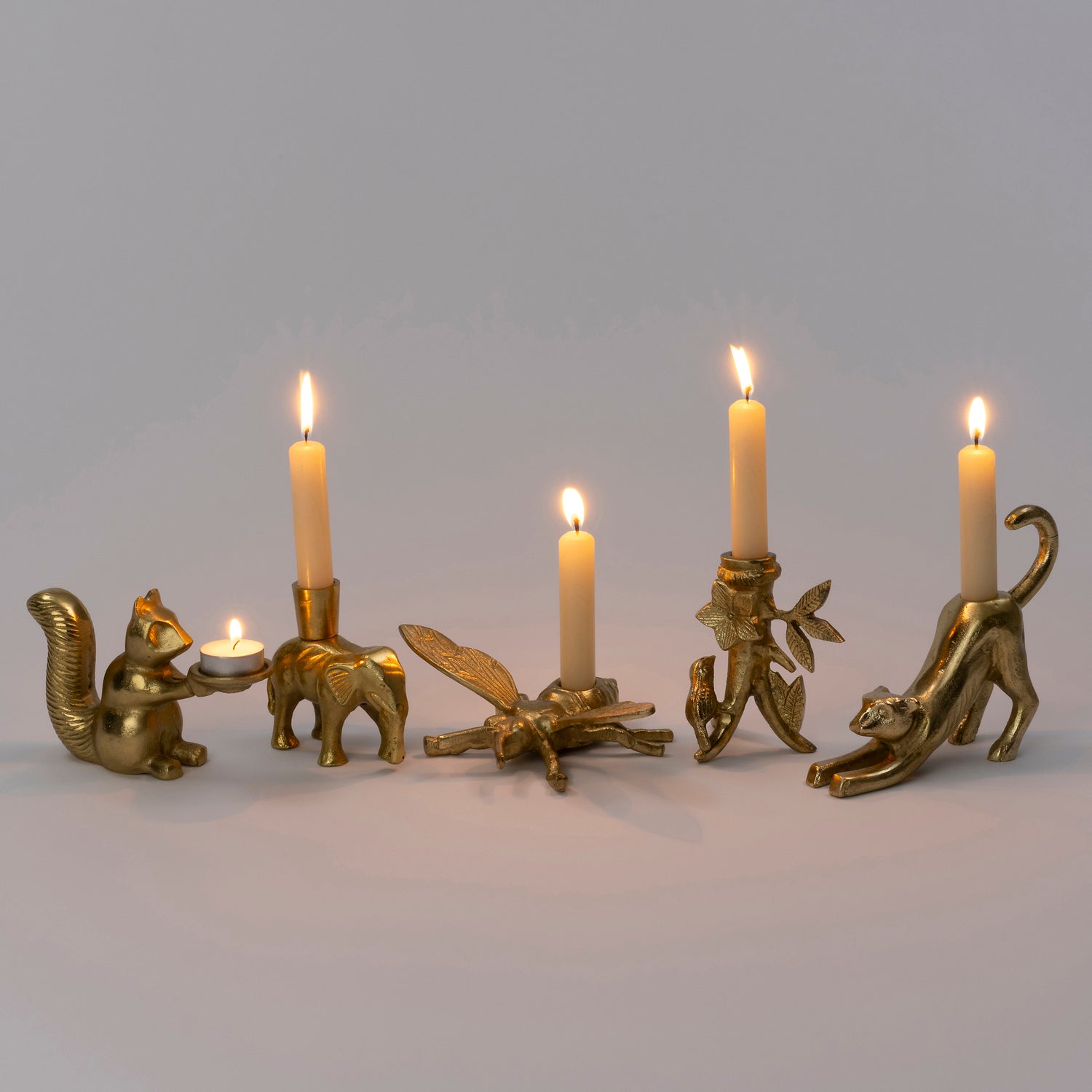 Intratuin kandelaar Ankha goud 10 x 4,5 x 11 cm