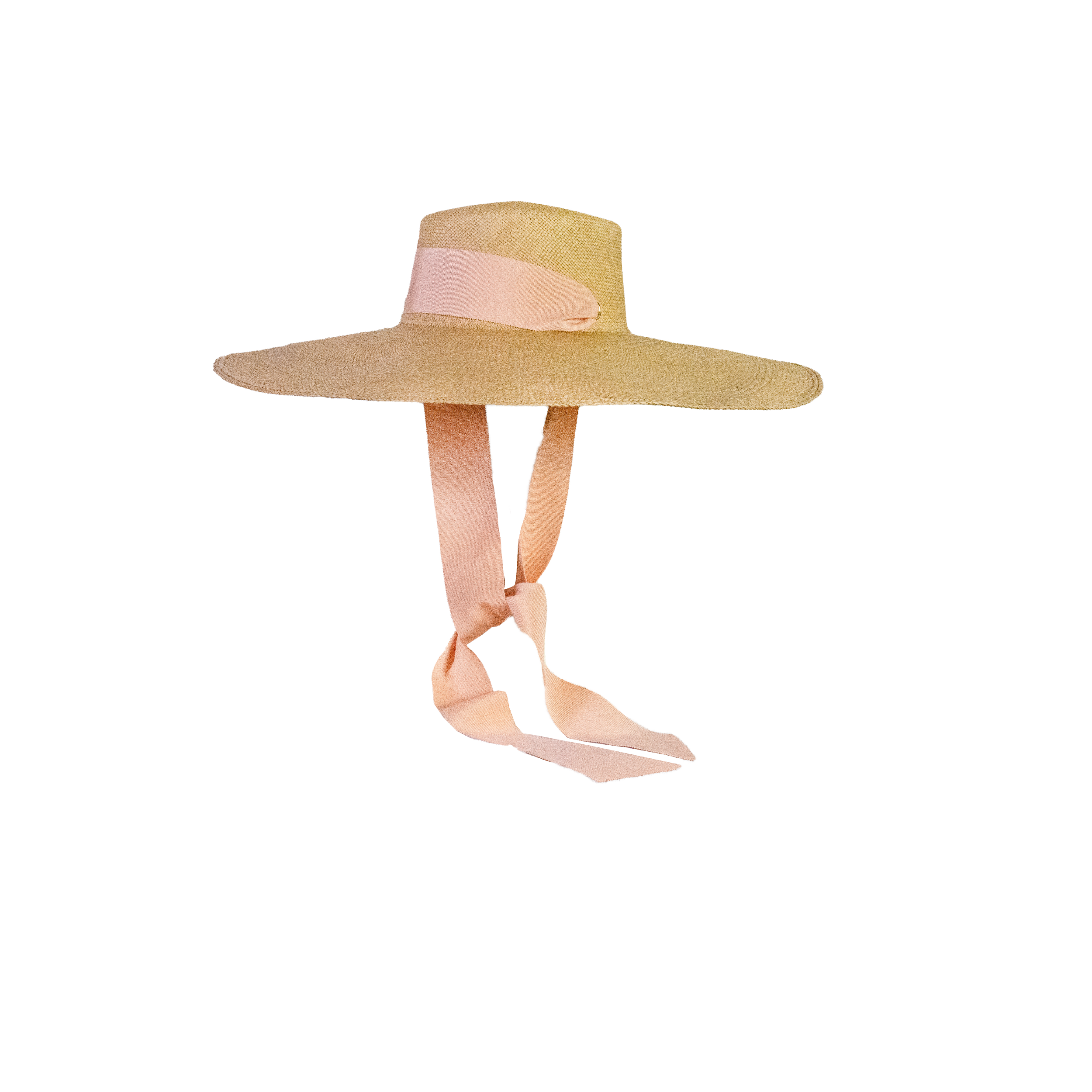 Chapeau en cordovan à bord extra long avec ruban gros-grain ajustable